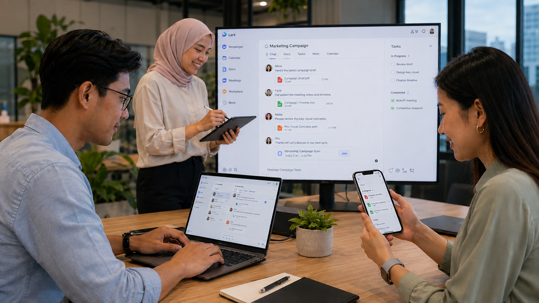 Malaysia Worker Using Enterprise Collaboration Tools